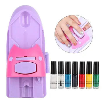 

Pro Nail Art Printing Machine Stamper Template Manicure Drawing Polish Oil Set Nail tool kit Non-toxic Plastic nail painting