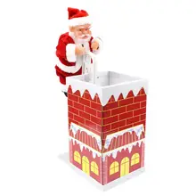 Дети Санта Клаус скалолазание стены скалолазание дымоход забавная игрушка Санта Клаус кукла с музыкой Забавные игры электрическая игрушка Рождественский подарок
