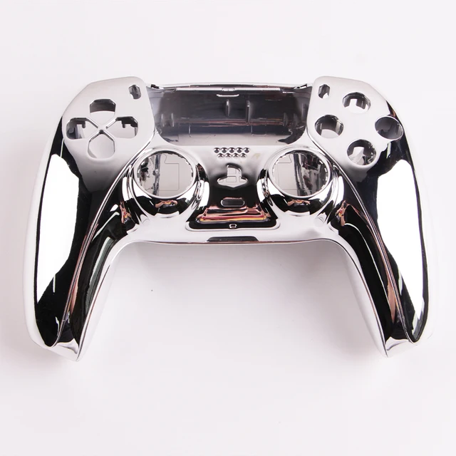Minithink Gamepad Cover for PS5 Front Middle Controller Replacement Decorative Shell for Playstation 5 Games Accessories Sliver