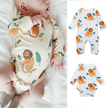 Baby Romper Long Sleeve Cotton Printing Pattern Newborn Baby Girl Clothing