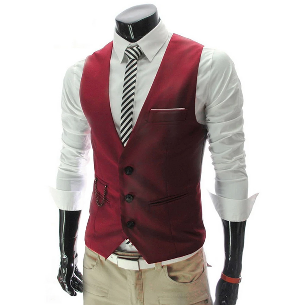 WENYUJH мужской высококачественный приталенный хлопковый жилет для отдыха мужской Джентльменский жилет для делового костюма Homme Повседневная куртка без рукавов