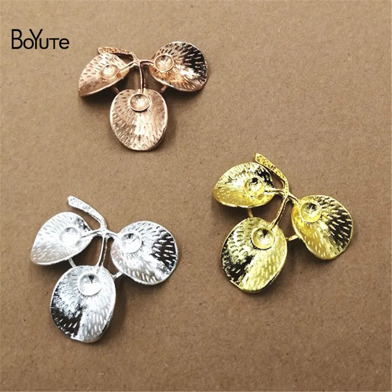 

BoYuTe 10Pcs Metal Alloy Flower Bamboo Hand Made Materials Diy Jewelry Findings Components