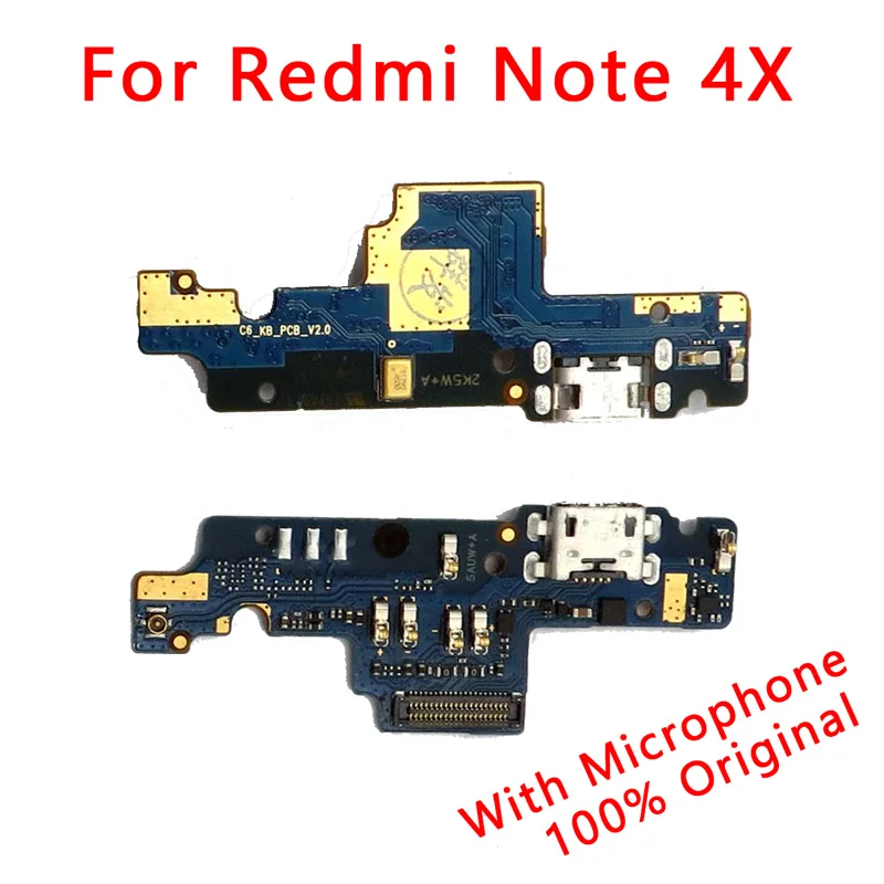 Оригинальный USB разъем для Redmi Note 4X зарядный порт гибкий кабель зарядная плата PCB