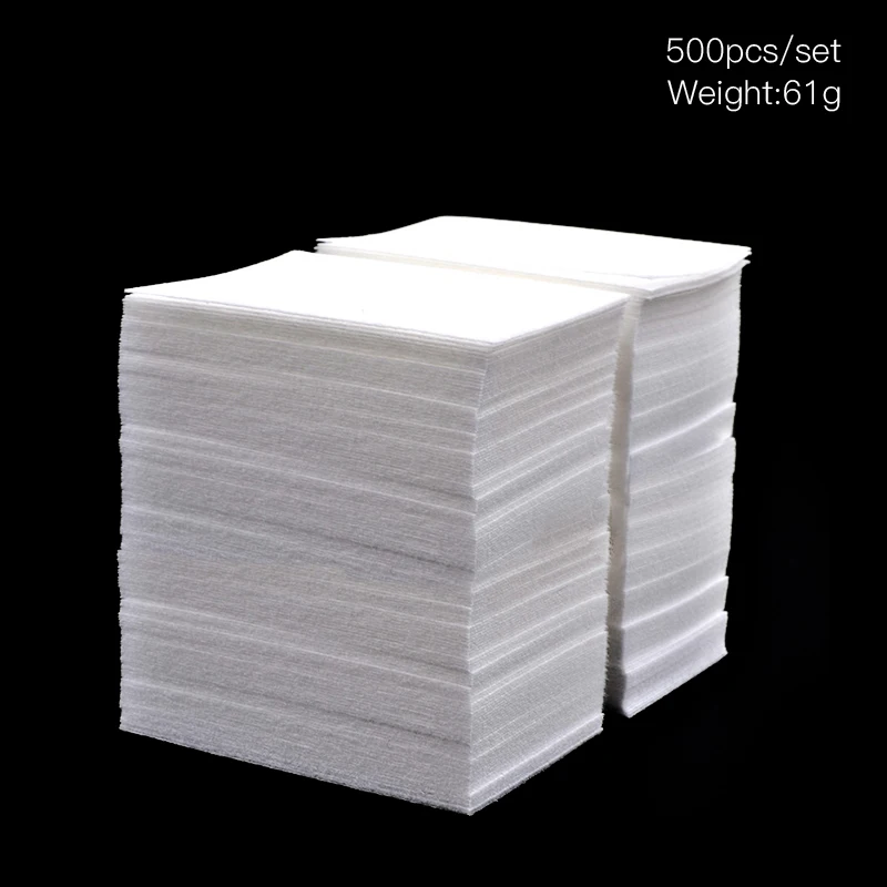 500pcs RBAN NAIL 900pcs/lot Lint-Free Wipes Napkins for Nail Polish Remover Cotton Pad Nail Wipe Napkins Manicure Pedicure Gel Tools - Цвет: 500pcs