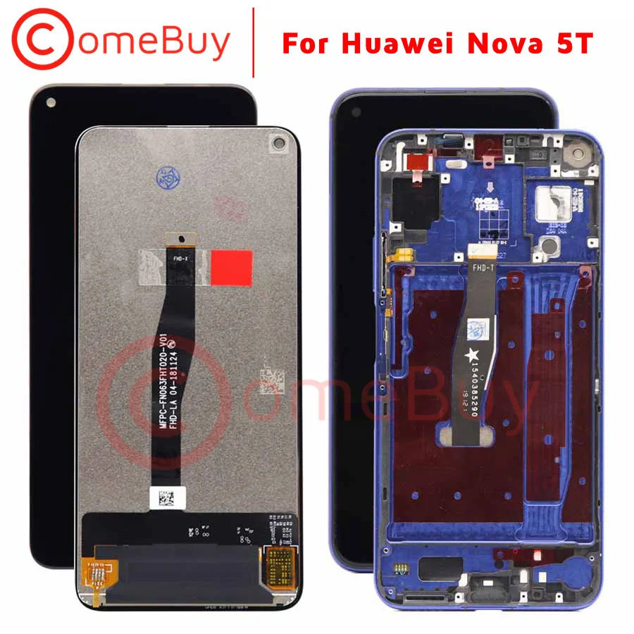 

Comebuy Screen For HUAWEI Nova 5T LCD Display Touch Screen Digitizer Panel With Frame For HUAWEI NOVA 5T Display YAL-L21 L61 L71