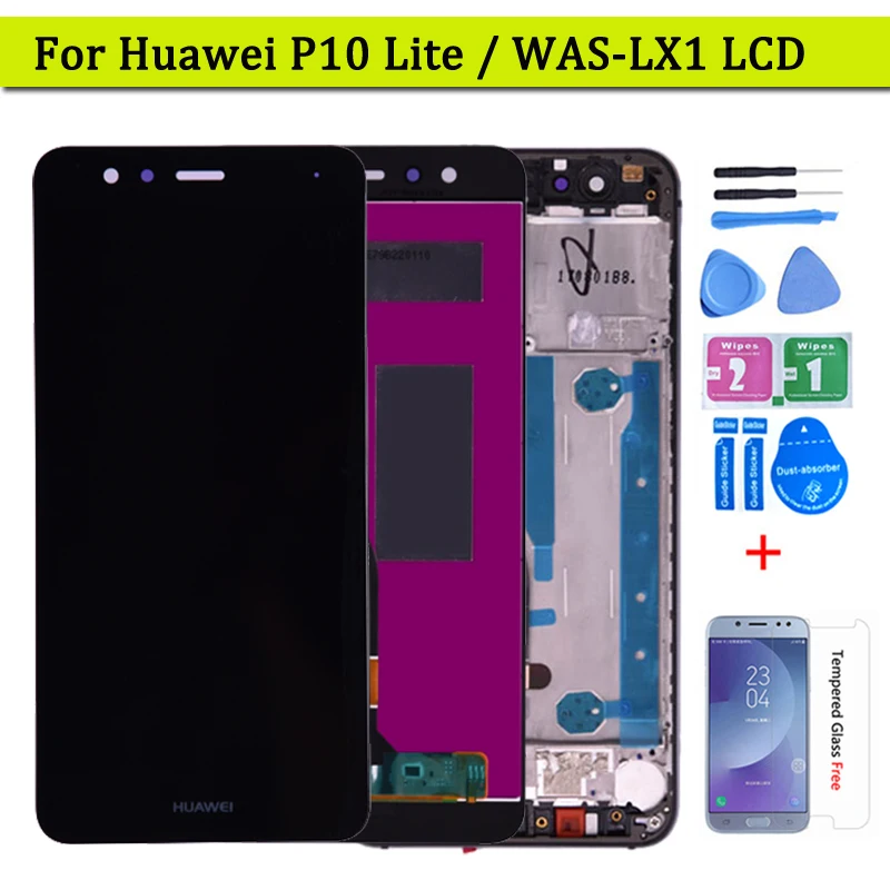 For Huawei P10 Lite Lcd Display And Touch Screen Digitizer Assembly With Frame Was Lx2j Was Lx2 Was Lx1a Was L03t Lcd Mobile Phone Lcd Screens Aliexpress