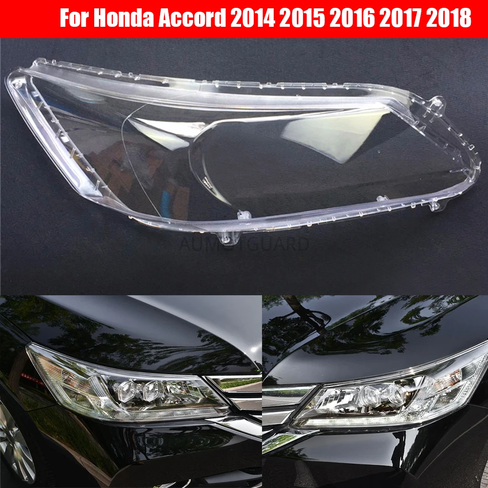 Car Headlight Lens For Honda Accord 2014 2015 2016 2017 2018 Headlamp