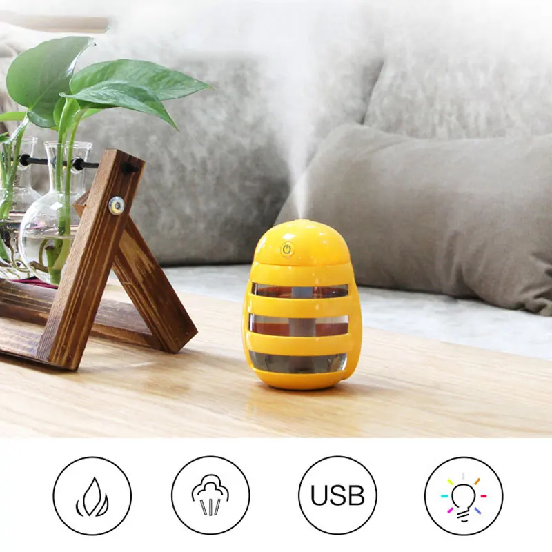 

Aromatherapy Diffuser Car Humidifier Humidifier Bee Home Cars Mini Universal Air Purification Moisturize Travel Auto