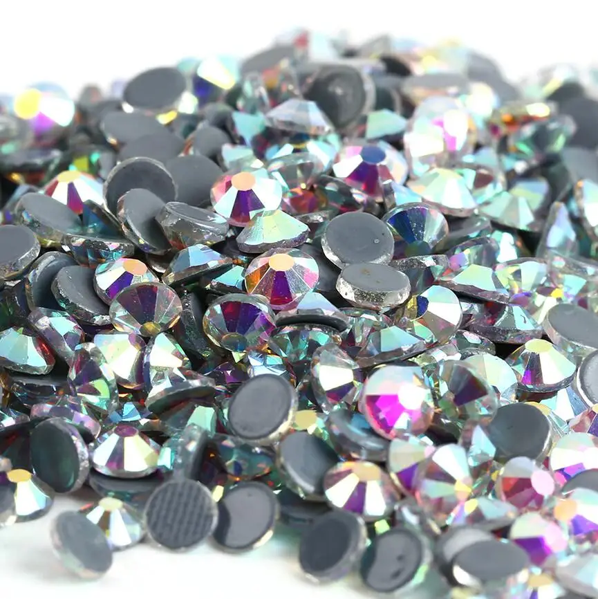 1440 pcs Clear Iron On Hotfix Rhinestones Super Bright Glass Strass Stones