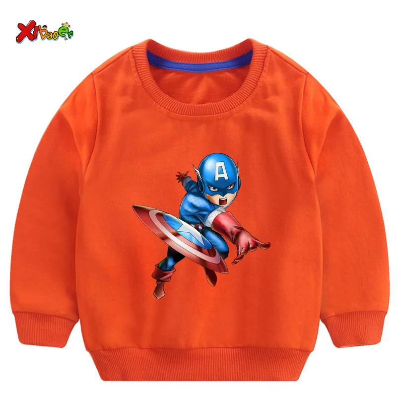 Baby sweatshirt boys autumn cartoon funny superman Hoodies Autumn Winter Toddler Infant Pullover white sweatshirt for boy