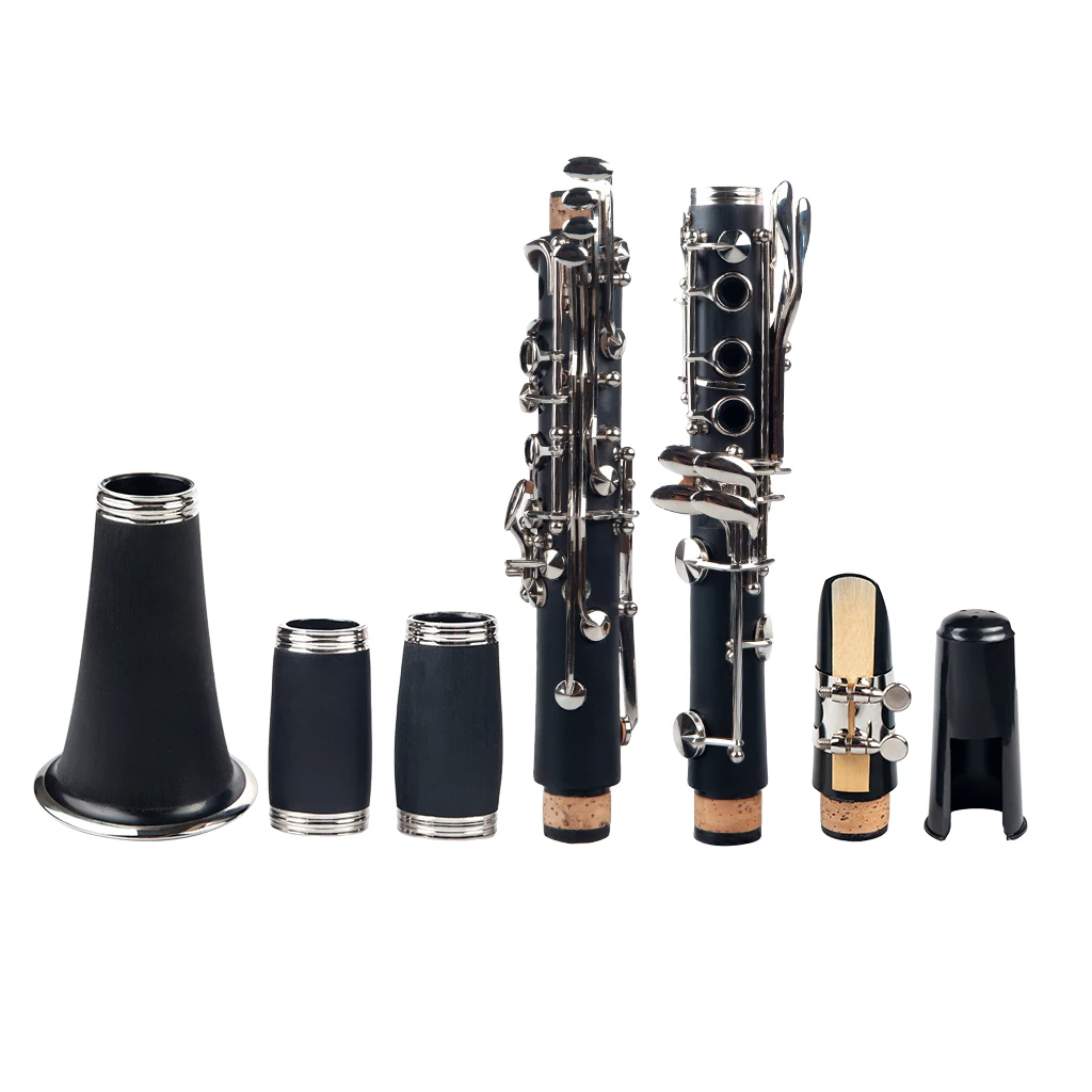 Levante Key of Bb ABS Body Nickel Plated Clarinet - Brushed Wood Grain  Finish