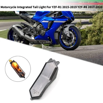 

Motorcycle Rear Integrated Tail Light Turn Signal Blinker Taillight for Yamaha YZF-R1 2015-2019 YZF-R6 2017-2020