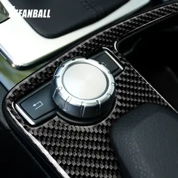 

Carbon Fiber Center Console Gear Shift Panel Cover Trim For Mercedes Benz C Class W204 2007-2013 Panel Decorative