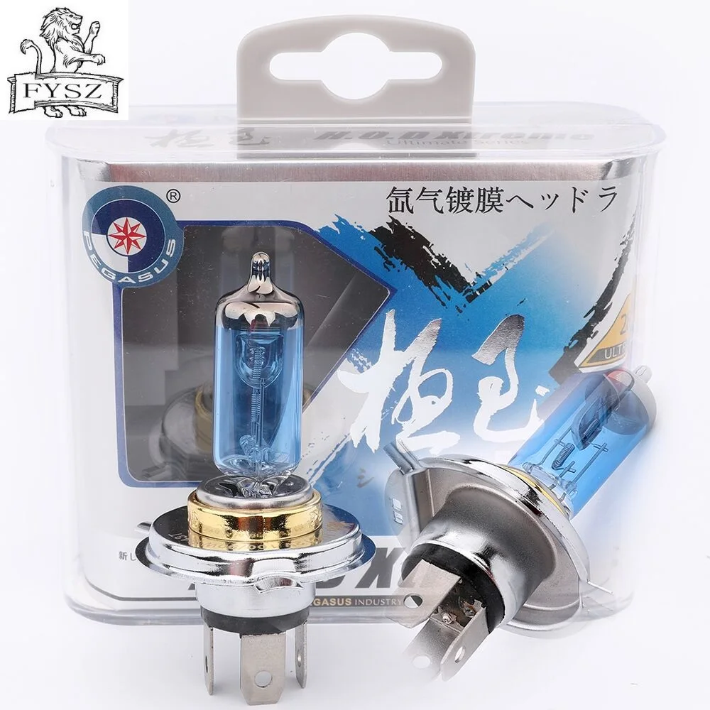 2 шт. 9003 H4 12V 100W авто галогенная лампочка для фар HB2 P43T 38 5000k 2800lm серии йод лампа