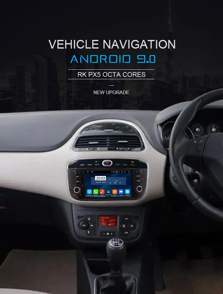 Android 9,0 автомобильный dvd-плеер для Fiat Grande Punto Abarth Punto EVO Linea 2012 2013 Мультимедиа Стерео gps 1Din Автомагнитола