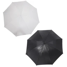 2 Pcs Umbrella:1 Pcs 83cm 33 Inch Studio Photo Strobe Flash Light Reflector Black Umbrella& 1 Pcs 40 Inch 103cm White Transluce