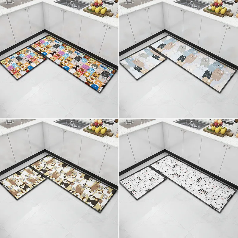 

Kitchen Rug Non-Slip Doormat Living Room Bedroom Carpet Balcony Bathroom Mat Toilet Hallway Porch Rug Kitchen Mat Carpet Decor