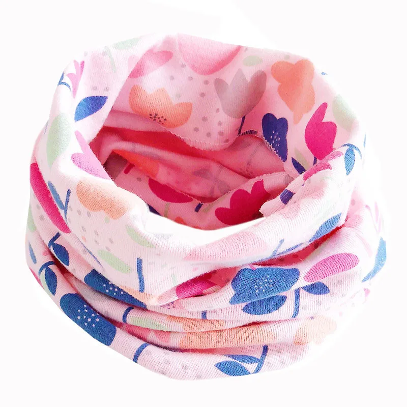 New Color flower Осень-зима детский хлопковый шарф для малышей и детей постарше шарф для девочек, для мальчиков шарф-хомут с круглым воротником для мальчиков и девочек с воротником Детский волшебный шейный платок - Цвет: New Color flower