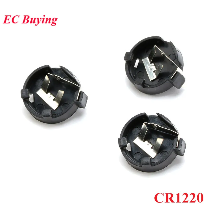 10PCS CR1220 Coin Button Battery Stock Socket Clip Holder Case yh 