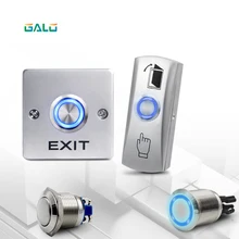 GALO interruttore a pulsante anulare in metallo anello LED luce senza sistema di controllo accessi porta COM interruttore di uscita pulsante di uscita