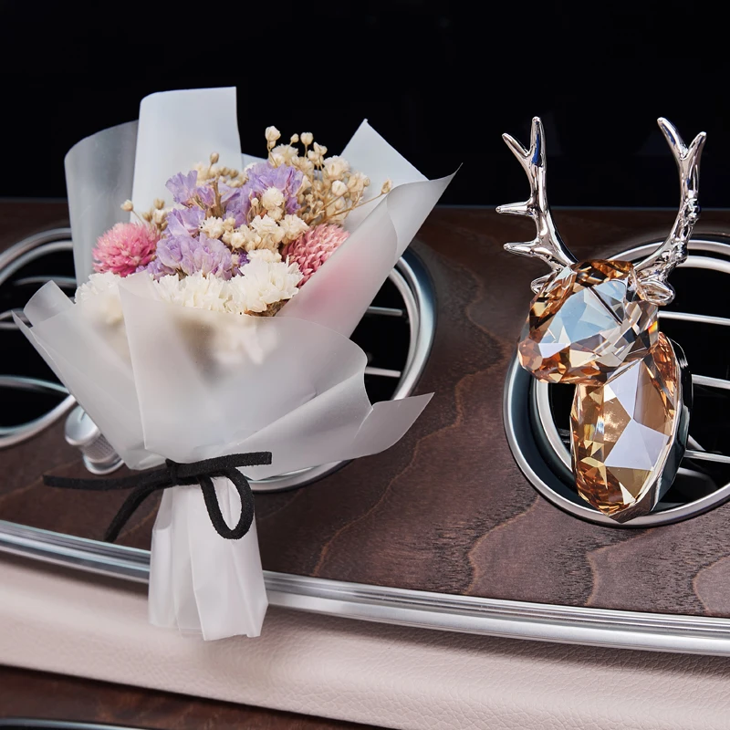 

Car Interior Accessories Automobile Air Conditioner Outlet Crystal elk Decor Car Ornaments Vent Perfume Home Decoration
