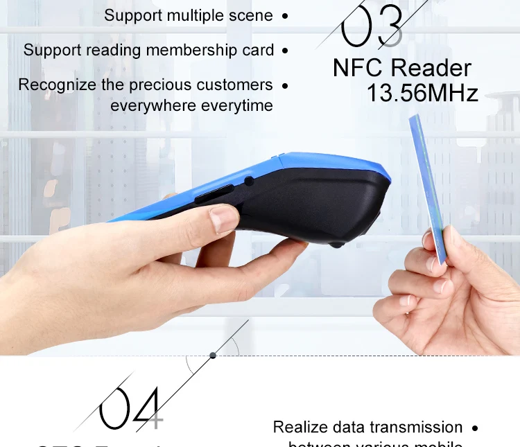 Free Shipping MHT V1 Touch Screen Android Terminal GPRS 58mm POS Thermal Printer 4
