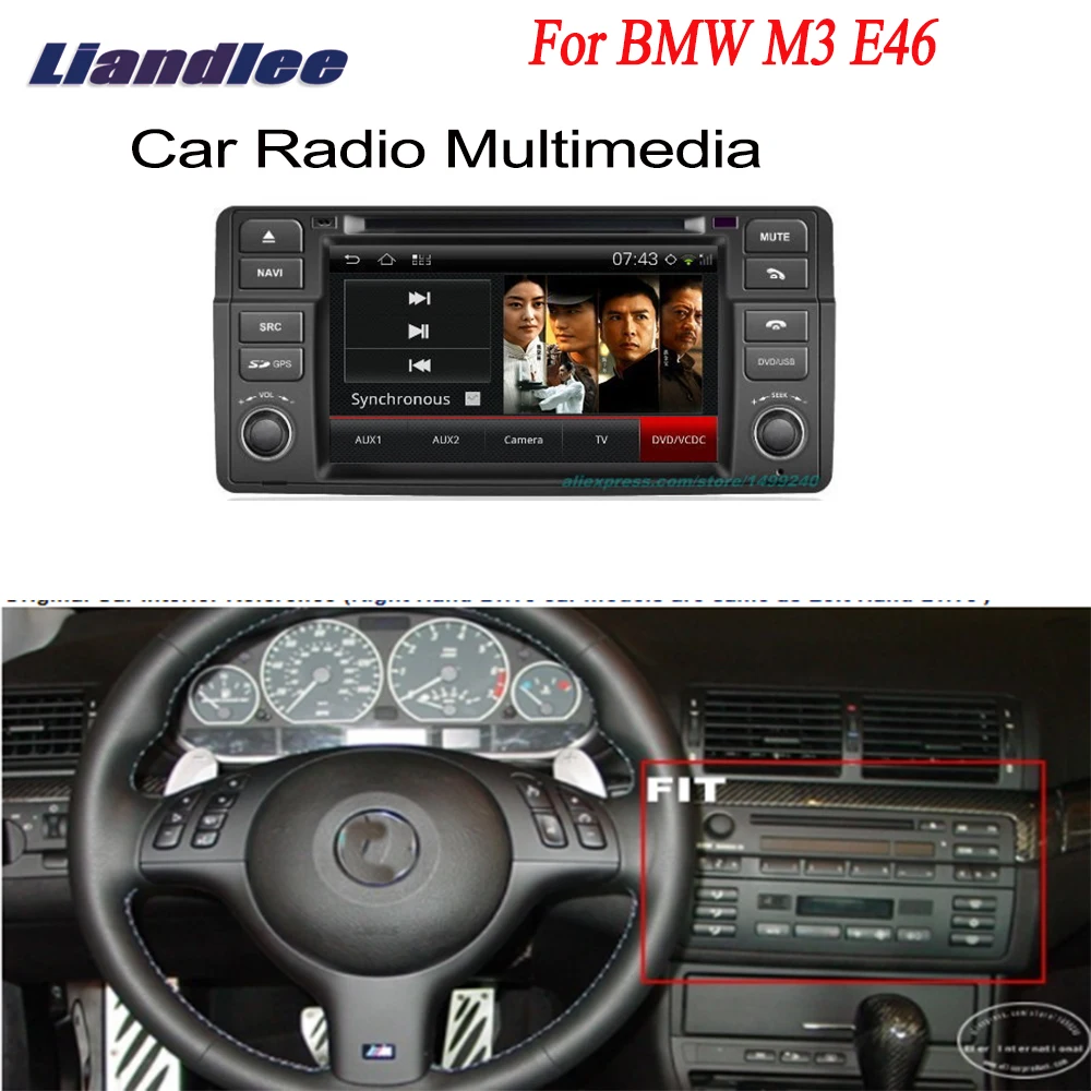 Автомагнитола на Android с GPS навигацией для BMW M3 E46 2001 2002 2003 2004 2005 2006 CD DVD плеер аудио