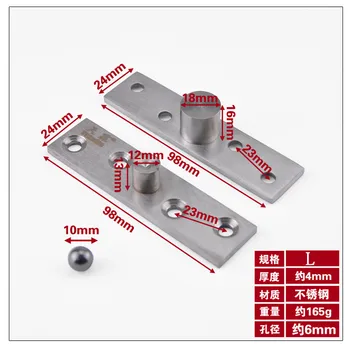 

Stainless Steel Heavy Duty Door Pivot Hinges 360 Degree Rotary Hinge Wood Door Hidden Hinge Install Up and Down 98*24mm