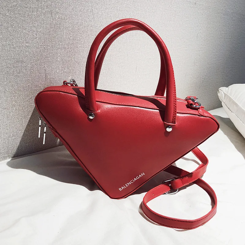 

2020 New Women's Bag Shoulder Crossbody Bag Triangle Bag Handbag Fashion Simple Letter Bag Shoulder Diagonal Trend Female Bag