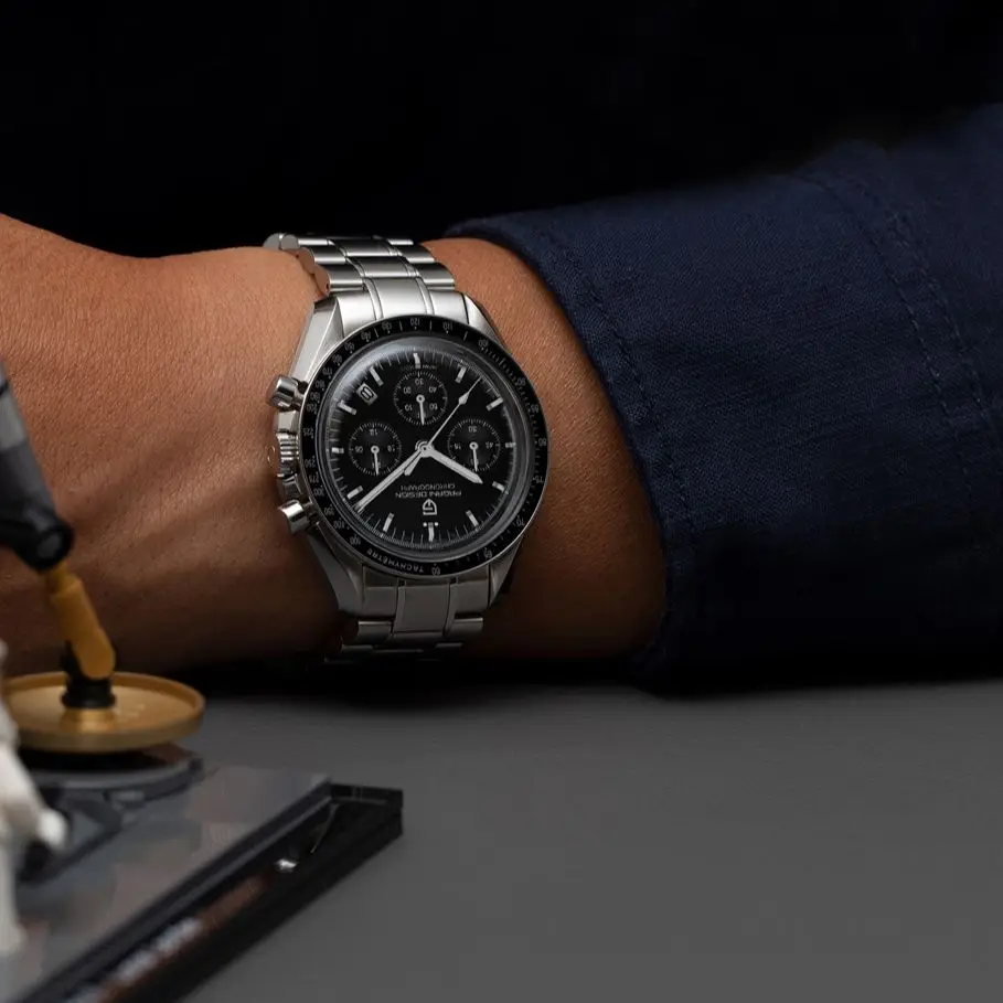 รูปสินค้า นาฬิกาผู้ชายหรูหรา PAGANI DESIGN ควอตซ์ โครโนกราฟ แซฟไฟร์คริสตัล สแตนเลส