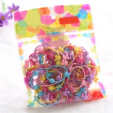 50Pcs/set Fashion Headwear Baby Hair Circle Cartoon Animal Hair Rope Rubber Band Children Headband Women Hair Jewelry
