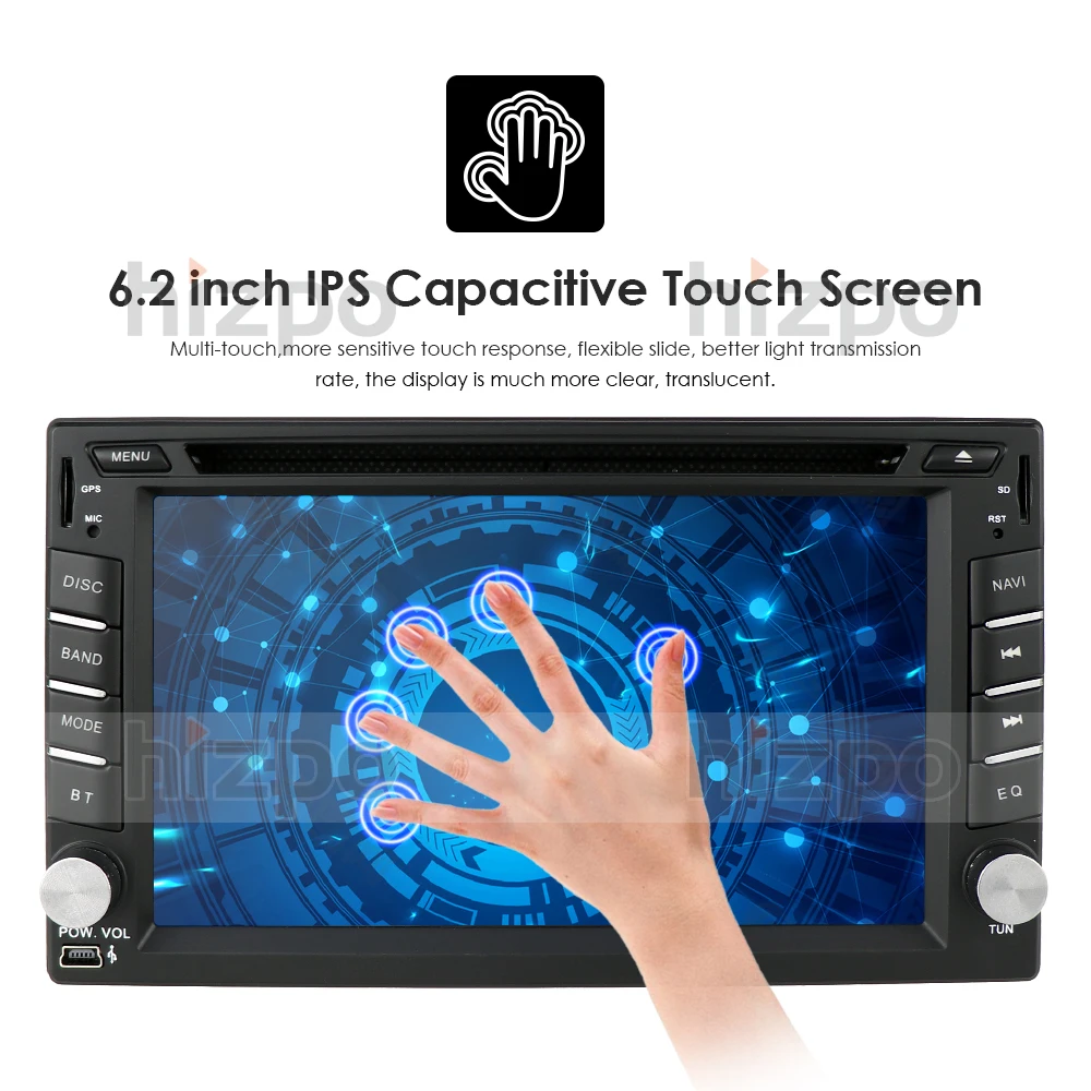 Car Multimedia Player Navigation 4G WIFI 2 din Android 10.0 Double DIN Car DVD Player GPS Stereo USB Radio BT Map+Reverse Camera