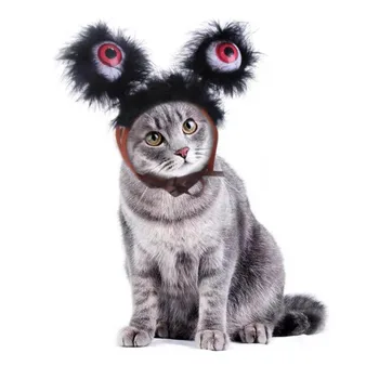 

Pet Dog Cat Halloween Headwear Pet Cosplay Masquerade Flashing Eyeball Headband Costume Accessories Halloween Christmas Props