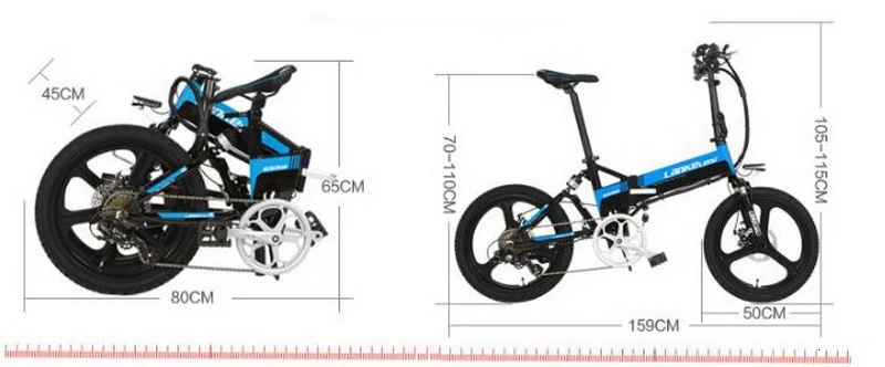LOVELION tb311103-1/36 V алюминиевый сплав до и после того, как амортизатор литиевая батарея велосипед 20-дюймовый электрический автомобиль взрослый велосипед