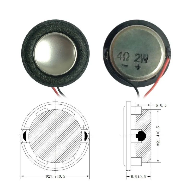 SOTAMIA 2 шт. 28 мм мини аудио звук динамик s 4 Ом 2 Вт DIY компьютерная Игрушка музыкальный динамик драйвер для домашнего кинотеатра громкий динамик
