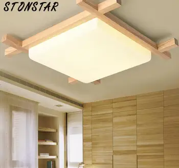 

Modern Led Wooden Ceiling Lights Remote Control Bedroom Ceiling Lamp Home Decor Lighting Fixtures Ceiling Lights For Living Room