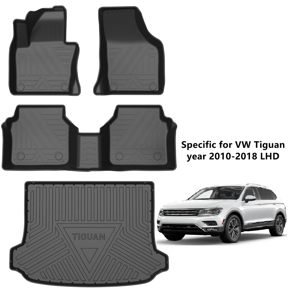 Auto Fußmatten für VW Volkswagen Tiguan All space Tiguan l lwb 2017 ~ 2023  7 Sitz wasserdichte Schutz polster Teppiche Autozubehör - AliExpress