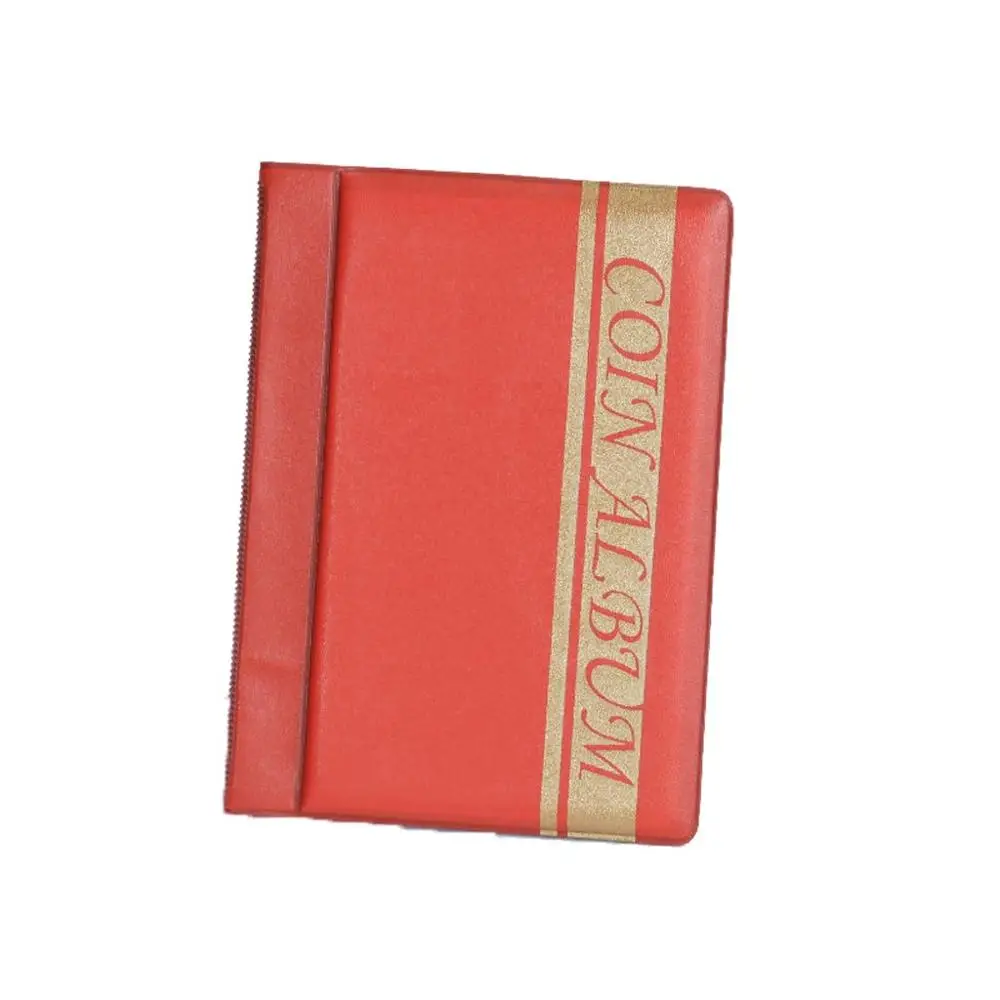 red Coins album 120 сетка Альбом для монет древняя монета коллекция карманный альбом для монет книга памятная монета подарок Маленькая Вертикальная 30S20 - Цвет: red Coins album