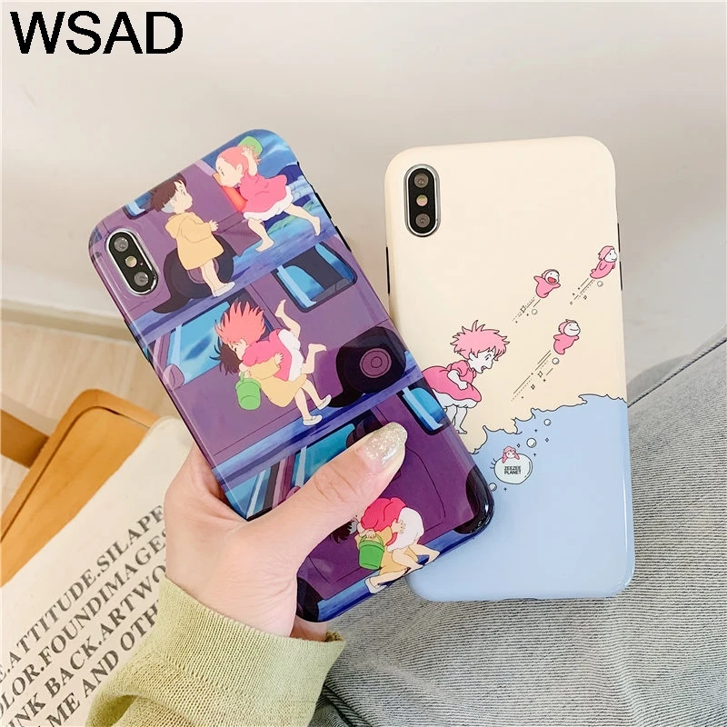 

Silicone Cover TPU anime cases for iPhone 8 7 6s Plus X XR XS MAX Soft Mobile matte cartoon Case