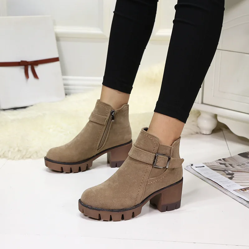 

Autumn & Winter Martin Boots Women's Boots-Style Retro Students Chunky-Heel England Fashion High Heels Whole Transaction Korean-