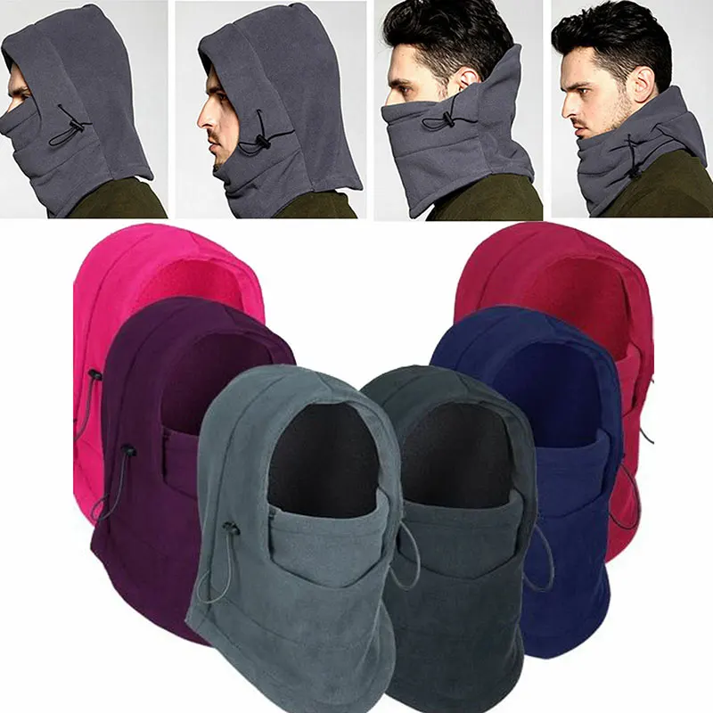 Newly Winter Thermal Fleece Men Lady Ski Face Mask Neck Warmer Hood Hats Cap Outdoor Casual Riding Windproof Snow Cap