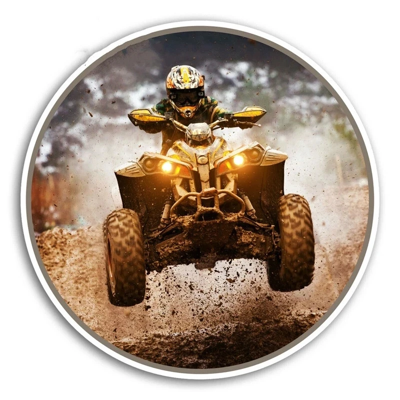 

S50267# 10/13/15/17CM Personality PVC Decal Off Road Quad ATV Dirt Waterproof Car Sticker on Motorcycle Laptop Decorative