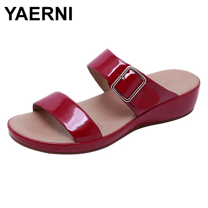 YANERNI Zapatillas de encaje para mujer с hebilla скользящий луч ortopédico сандалии verano zapatos Casual | Обувь
