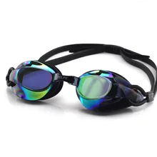 Обработка настраиваемых взрослых УФ-защита соревнований очки высшего класса гальванические высшего класса плавательные очки анти-УФ Silic
