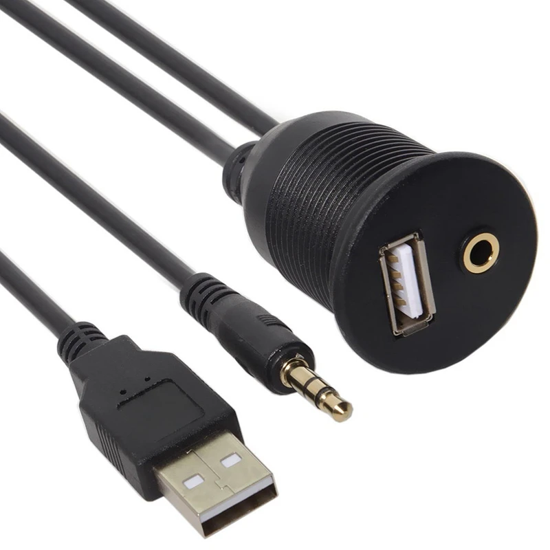 Комбинированный Удлинительный кабель Usb 2 0 и 3 5 мм Aux папа мама с