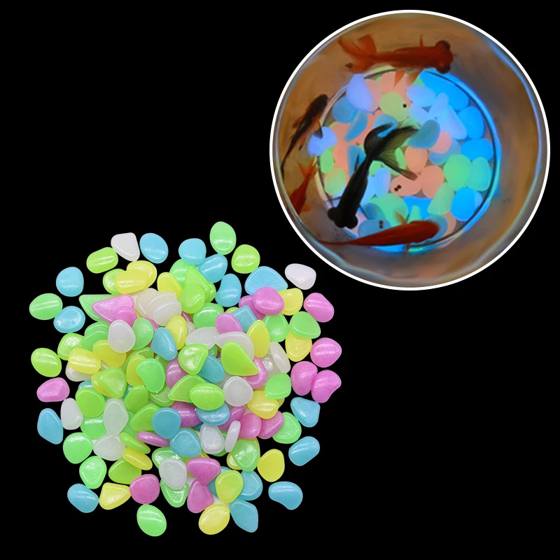 

25pcs Luminous Pebbles Glow In The Dark Stones Rocks for DIY Walkways Path Yard Lawn Decoration Garden Supplies Fish Tank Decor