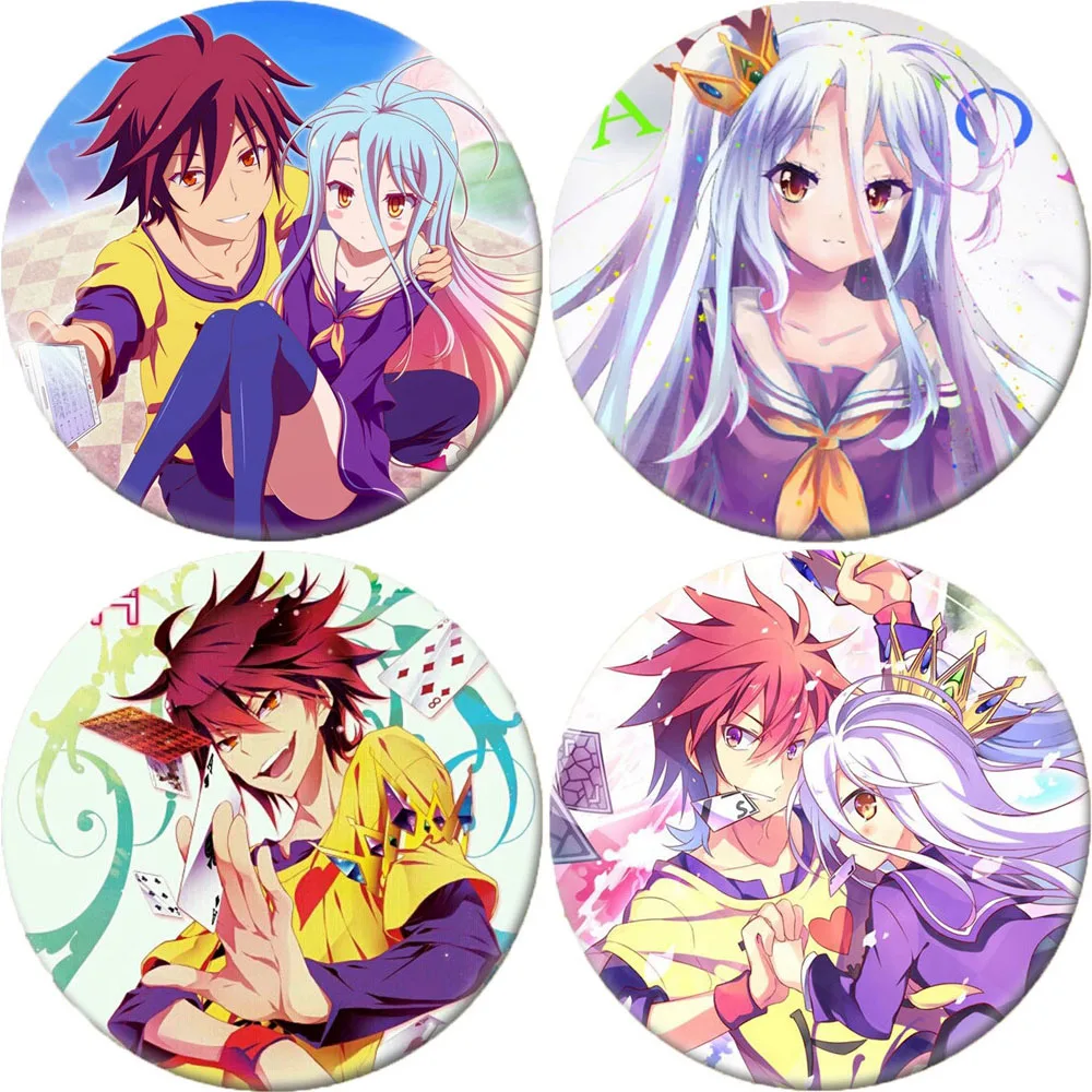 Hot Novel NO GAME NO LIFE Icon 58mm Anime Brooch Pins Breastpin Badge  Cartoon Jewelry Handbag Schoolbag Hat Accessories - AliExpress Jewelry &  Accessories