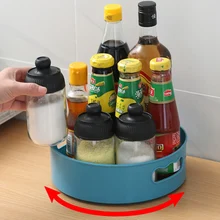 360 rotativa bandeja cozinha recipientes de armazenamento para spice jar lanche comida bandeja não deslizamento banheiro caixa de armazenamento cosméticos organizador