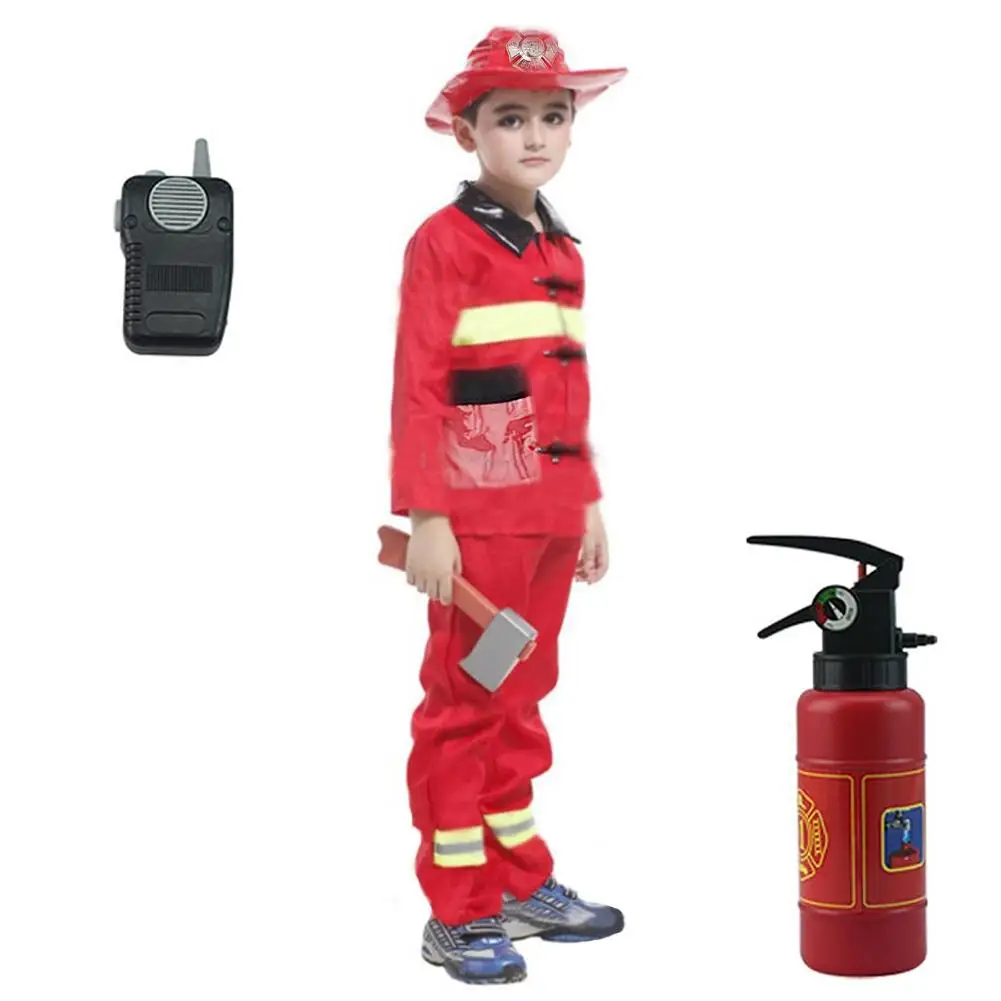 6 шт. Детские ролевые Игрушки Пожарный костюм для ролевых игр для мальчиков пожарный ролевые игры Детский Подарочный костюм набор
