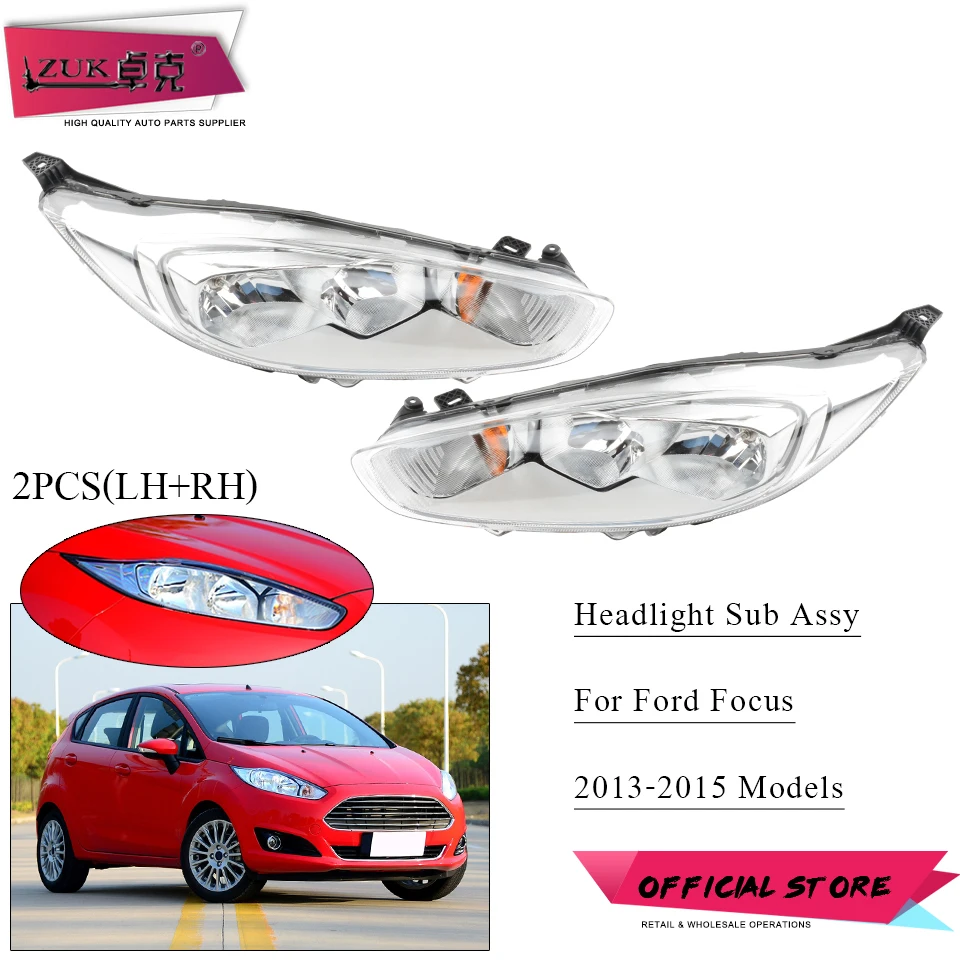 Налобный фсветильник рь для Ford Fiesta 2013 2014 2015 2 шт.|Фара авто в сборе| |